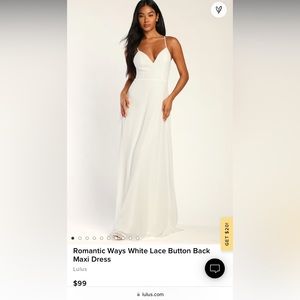 NWT detailed back wedding dress